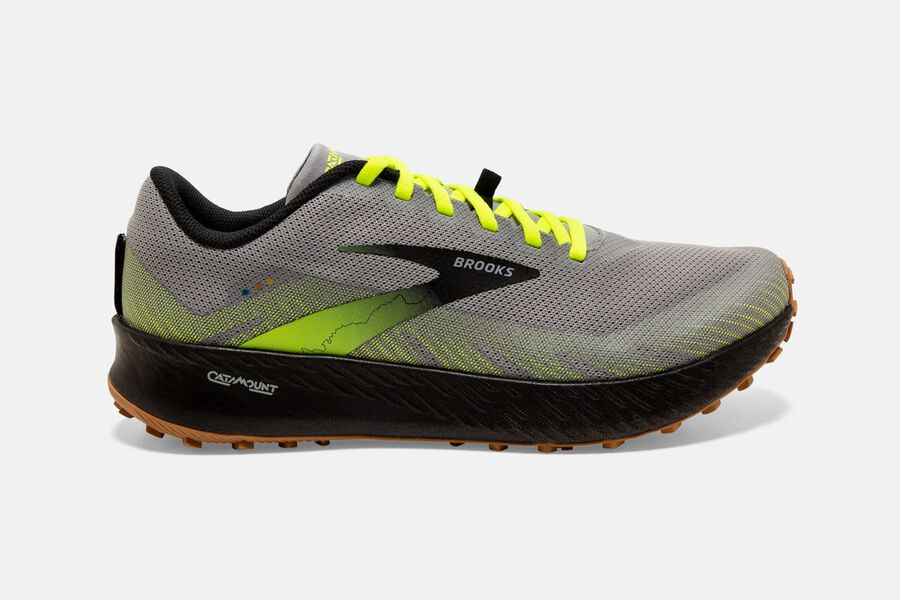 Brooks Catamount Trail Loopschoenen Heren - Grijs/Zwart - 056198OKY